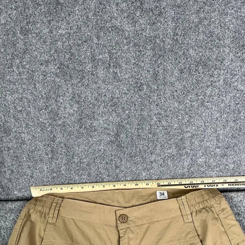 Cargo Pants Mens Size 34 Tan‎ Nylon Tactical Utility Hiking Outdoor Casual